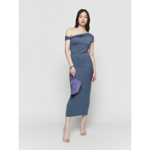 Reformation Jamen Knit Dress in Flint Size L - Picture 1 of 10